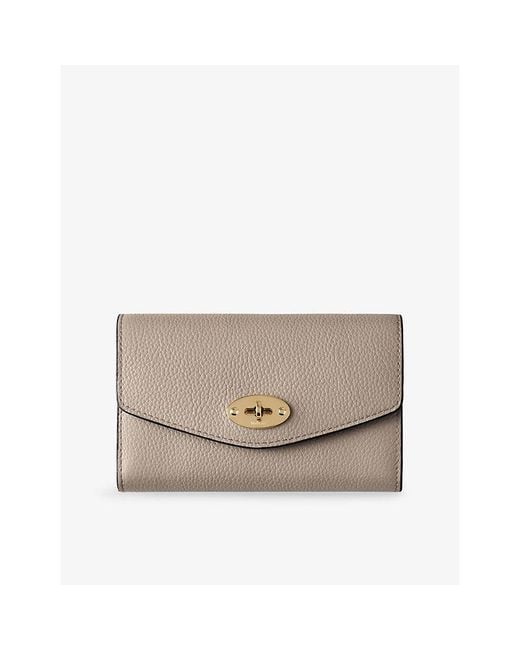 Mulberry Gray Darley Medium Grained Leather Wallet