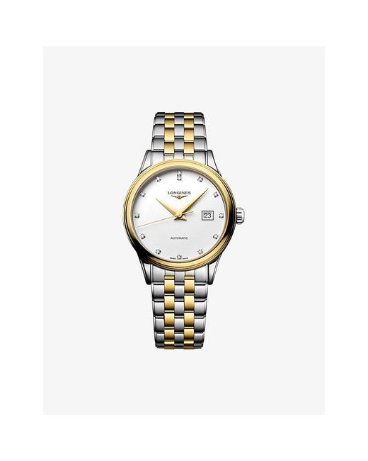 Longines Metallic L4.374.3.17.7 Flagship Pvd Coated Stainless-Steel And 0.034Ct Diamond Automatic Watch
