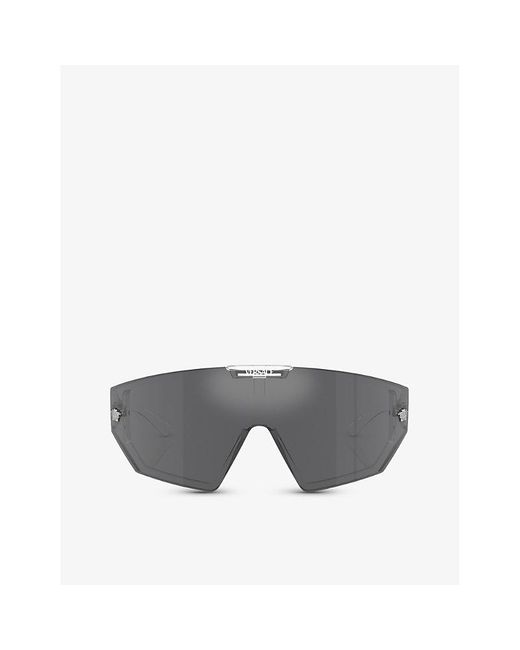 Versace Gray Ve4461 Logo-embellished Acetate Sunglasses