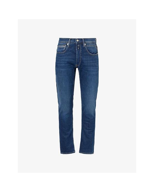 Replay Blue Grover Slim-Fit Denim Jeans for men