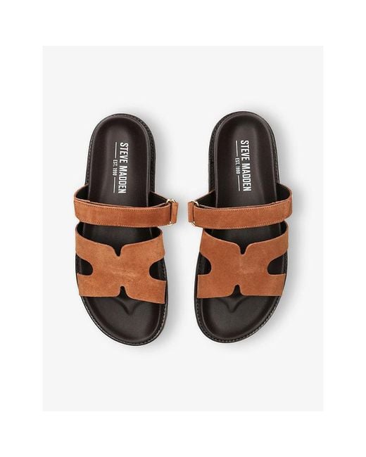 Steve Madden Brown Manu Suede Sandals for men