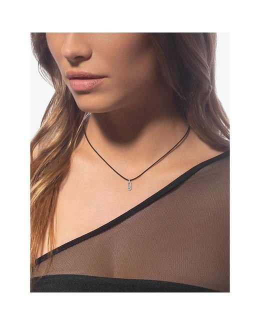 Messika Metallic Cares 18Ct- And 0.09Ct Diamond Pendant Cord Necklace