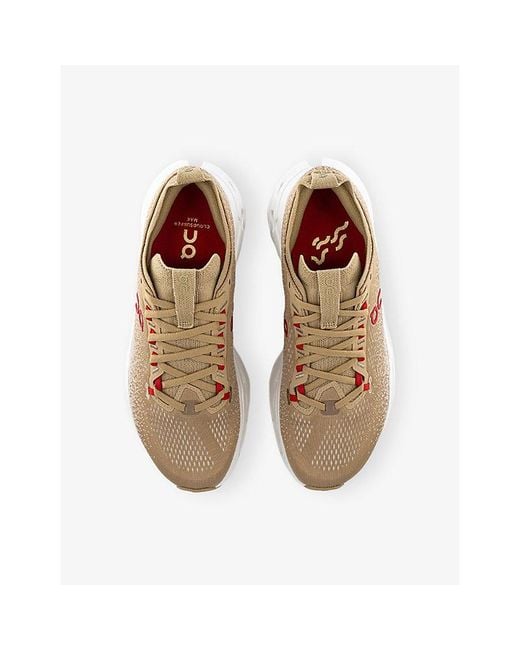 On Shoes White Cloudsurfer Max Woven Trainers