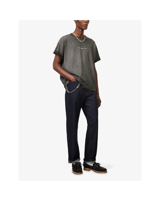 Twojeys Gray Icon Logo-Print Cotton T-Shirt for men