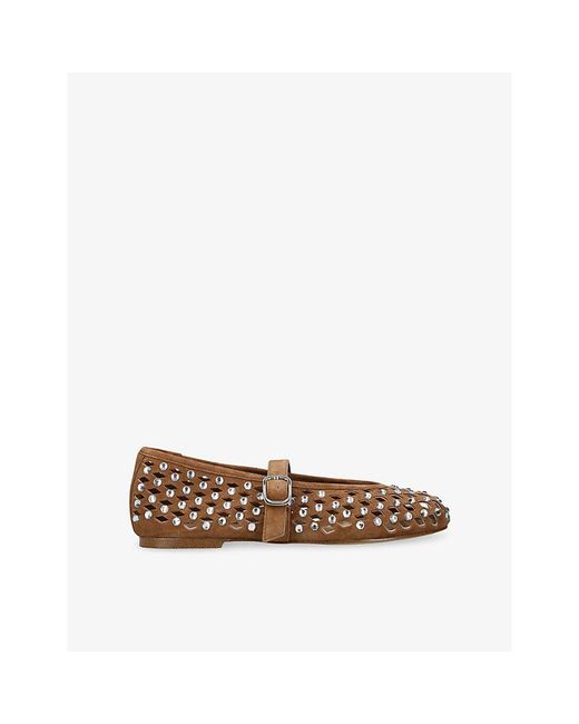 Steve Madden Brown Dreaming Suede Ballet Flats
