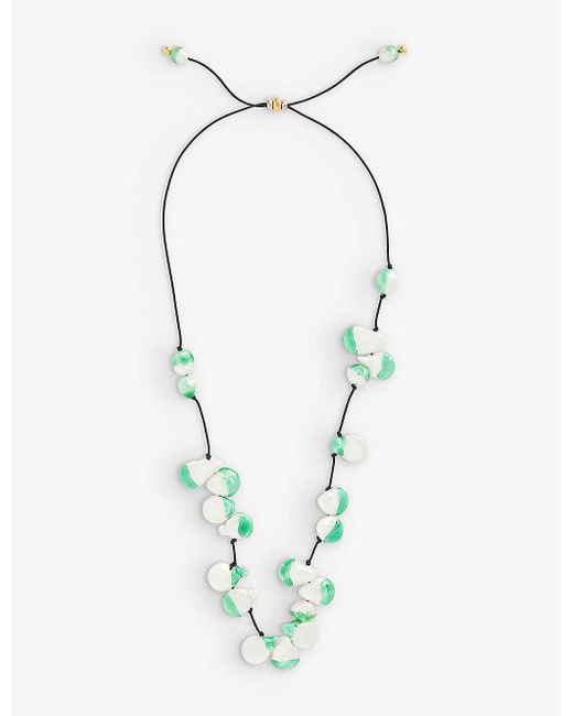 Panconesi Blue Vacanza Enamel-dipped Pearl Cord Necklace