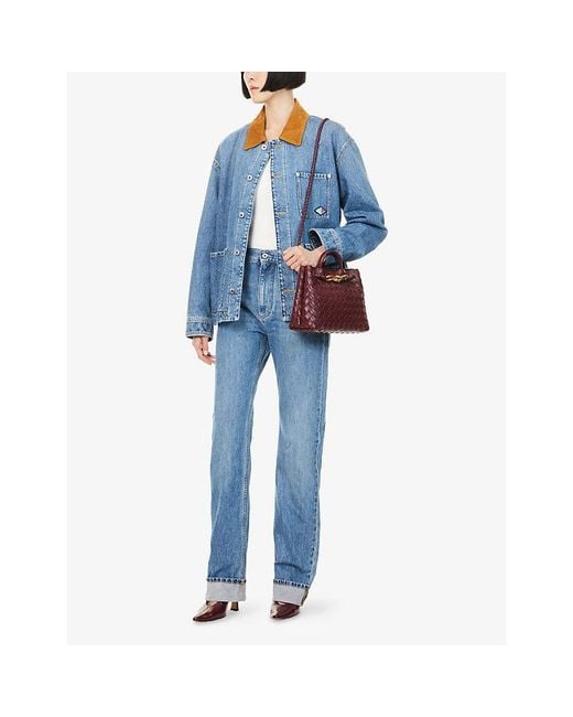 Bottega Veneta Blue Regular-Fit Straight-Leg Denim Jeans