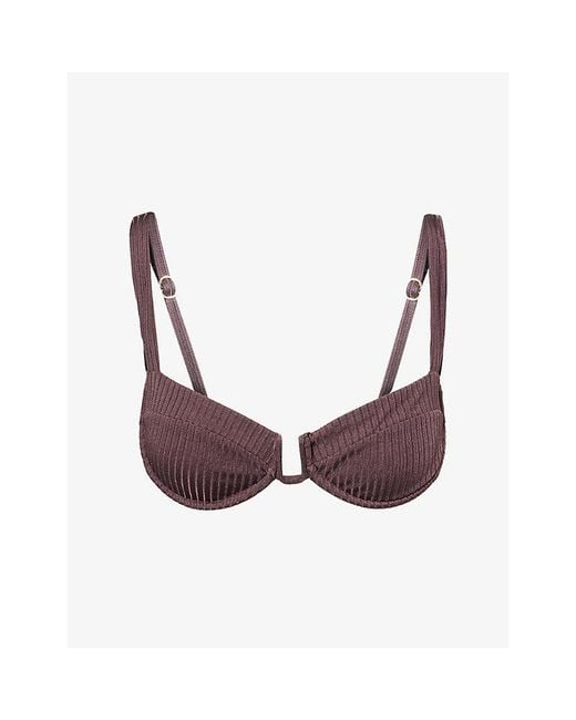 Cheap Monday Purple Cala Roja Bikini Top