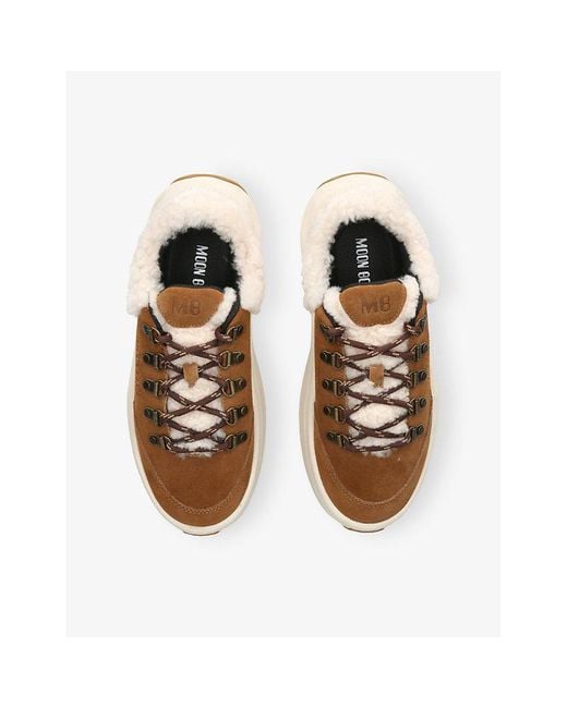 Moon Boot Natural Moon247 Suede Trainers