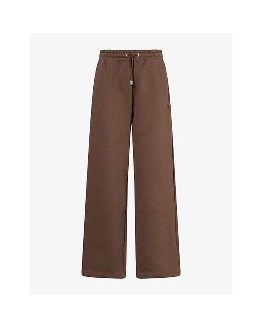 The North Face Brown Embroidered-Logo Wide-Leg Cotton-Blend Jogging Bottoms