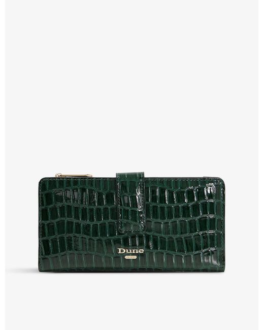 Dune Klim Crocembossed Faux Leather Purse in Green Lyst Australia