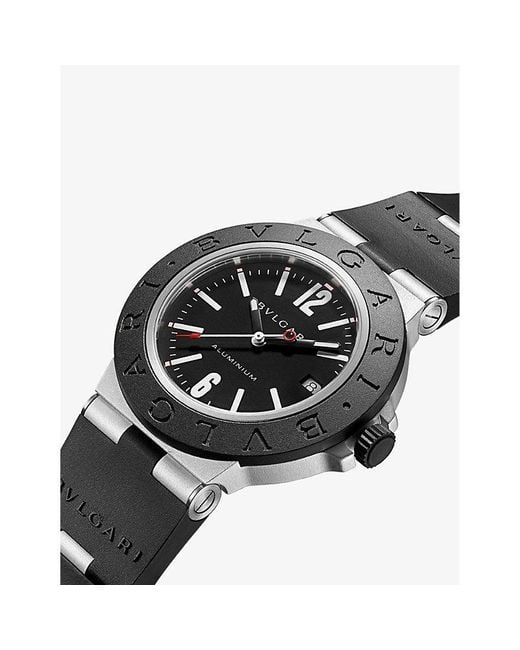 BVLGARI Black Aluminium Titanium Automatic Watch for men