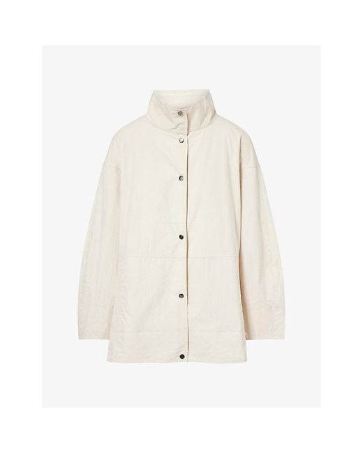 Dissh Natural Maris Funnel-Neck Cotton-Blend Jacket
