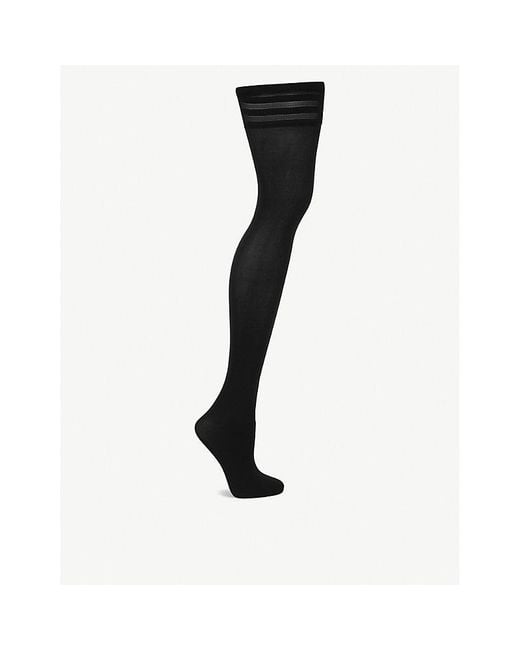 Wolford Black Velvet De Luxe 50 Hold-ups
