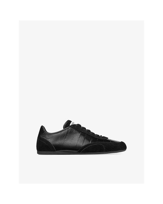 Jimmy Choo Black Sunny Leather And Suede Trainers