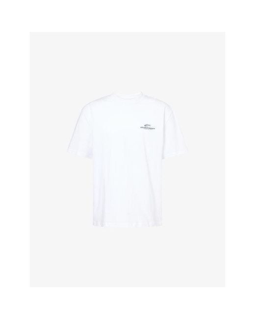 Les Deux White Exhibition Graphic-Print T-Shirt for men
