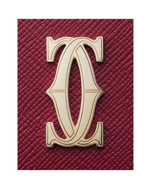 Cartier Red C De Leather Card Holder