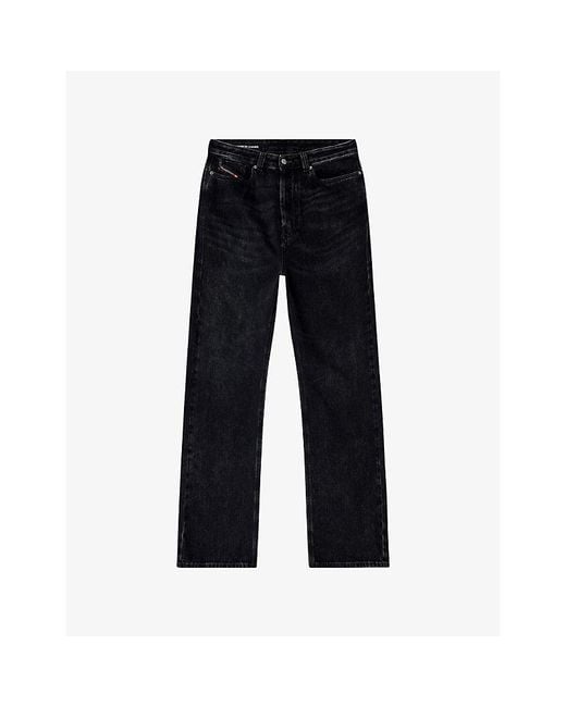 DIESEL Black 1980 D-Eeper 09P09 Relaxed-Fit Denim Jeans for men