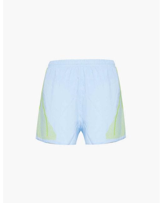 Adidas By Stella McCartney Blue Truepace Loose-fit Recycled-polyester Running Shorts X