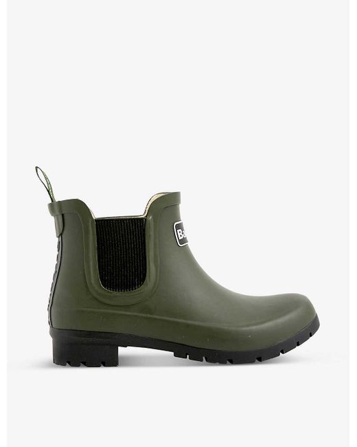 Barbour Speyside Branded Rubber Wellington Boots in Green | Lyst