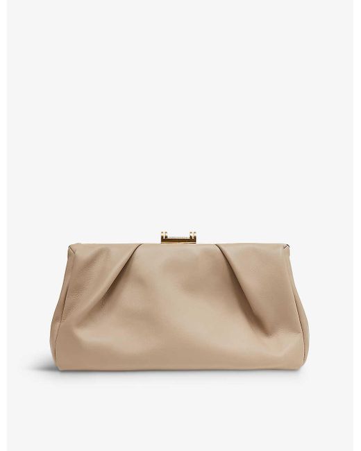 Reiss Natural Madison Leather Clutch Bag