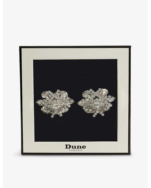 Dune Black Soulmates Bridal Crystal-embellished Metal Shoe Brooch