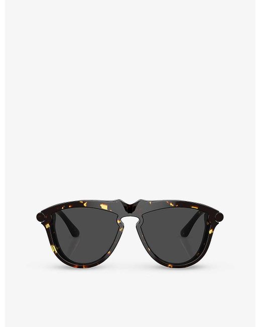 Burberry Black Be4417u Pilot-frame Acetate Sunglasses