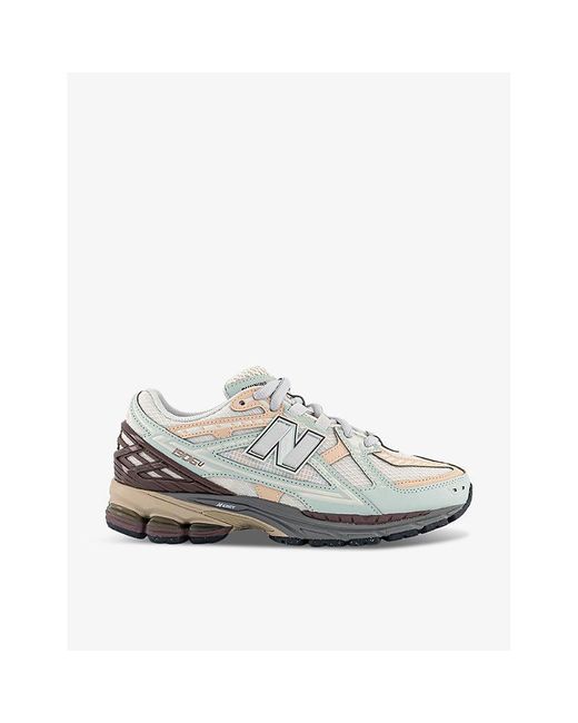 New Balance White 1906 Brand-patch Leather And Mesh Low-top Trainers for men