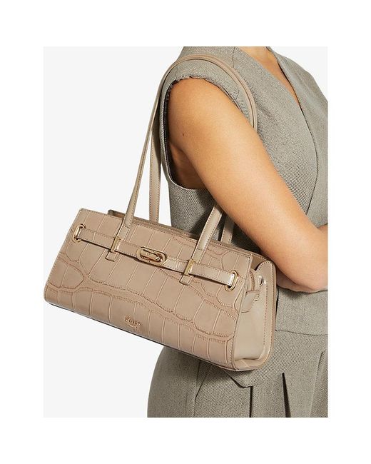 Dune Natural Depend Leather Shoulder Bag