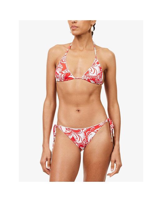 Melissa Odabash Red Adelaide Bikini Top