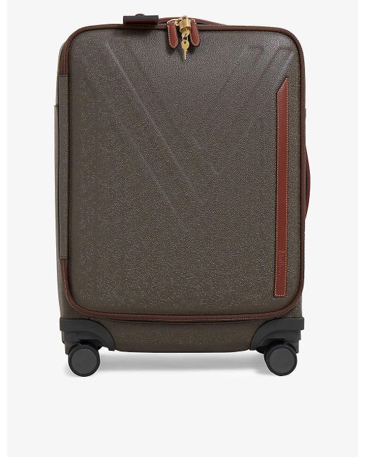 Mulberry Brown Mole-cogc Heritage Eco Scotchgrain 4-wheel Suitcase