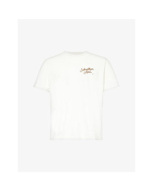True Religion White X Sebastien Ami Brand-print Cotton-jersey T-shirt X for men