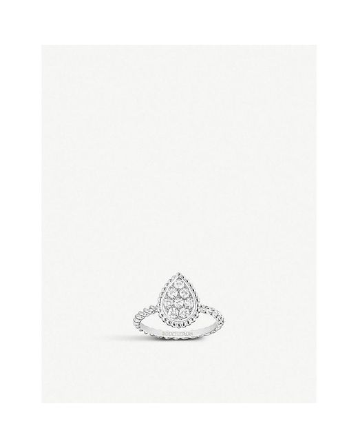 Boucheron Metallic Serpent Bohème 18Ct- And 0.32Ct Brilliant-Cut Diamond Ring