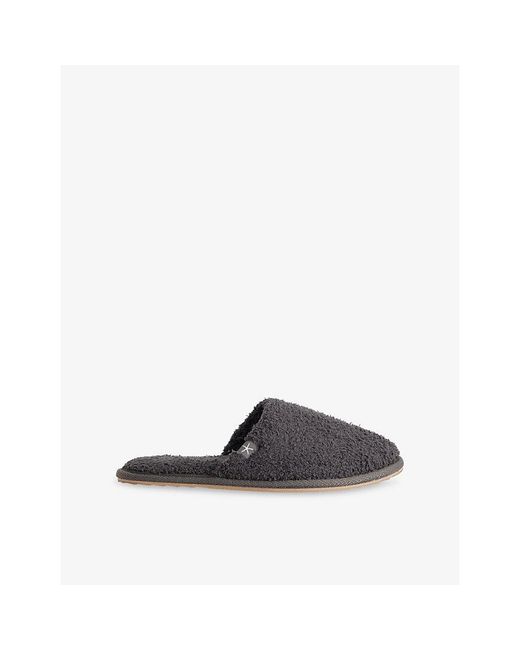 Barefoot Dreams Black Cozychic Woven Slippers