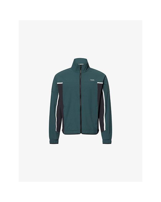 vuori Blue Crosscourt Panelled Woven Jacket for men