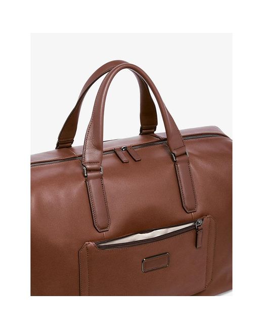 Tumi Brown Harrison Nelson Leather Duffel Bag