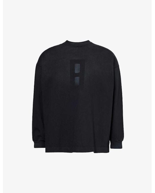 Fear Of God Blue Long-sleeved Relaxed-fit Cotton-jersey T-shirt X for men