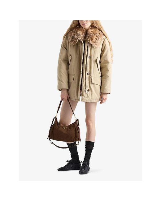 Prada Brown Explore Large Suede Bag