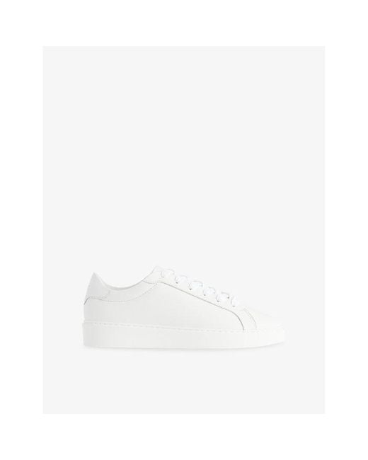 Arne White Mid Essential Leather Trainers for men