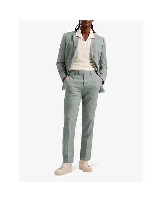 Ted Baker White Flinpo Regular-fit Short-sleeve Linen Polo for men