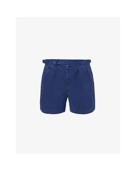 Polo Ralph Lauren Blue Lightweight Classic-fit Mid-rise Cotton Shorts for men