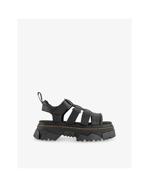 Dr. Martens Black Mattison Leather Sandals