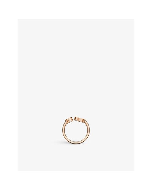 Chopard Metallic Happy Hearts 18Ct Rose- And 0.22Ct Round-Cut Diamond Ring
