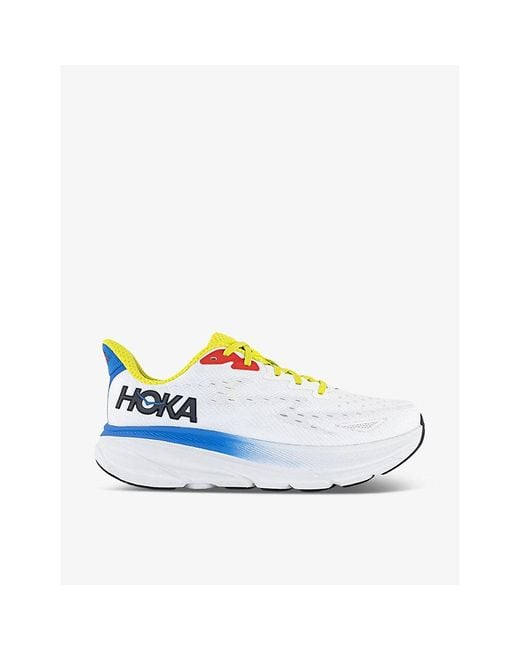 Hoka One One Blue Clifton 9 Breathable Polyester-blend Low-top Trainers for men