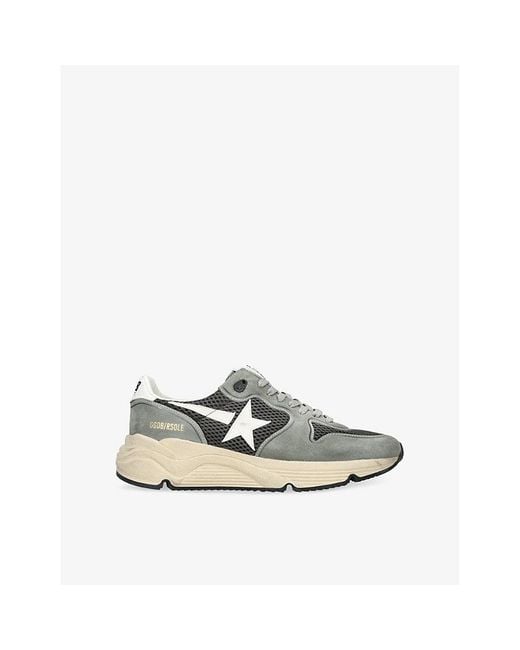 Golden Goose Deluxe Brand White Running Sole Suede And Mesh Low-Top Trainers for men