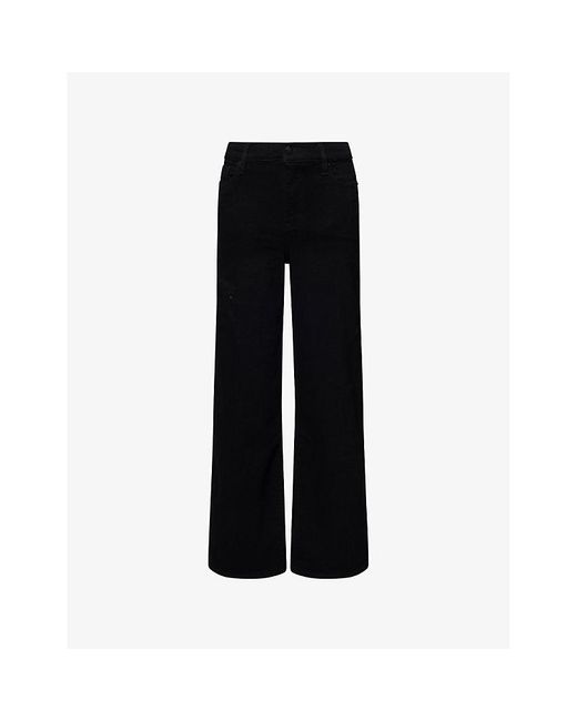 FRAME Black Le Slim Palazzo Wide-Leg Denim Jeans