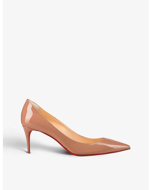 Christian Louboutin Pink Kate 70 Pointed-toe Patent Leather Courts