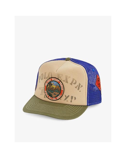 Polo Ralph Lauren Green Patch-embroidered Curved-peak Woven Baseball Cap for men
