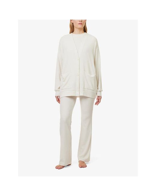 Skin White Nicolette Relaxed-fit Stretch-woven Cardigan
