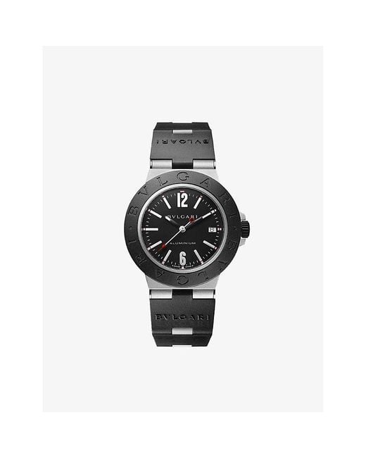 BVLGARI Black Aluminium Titanium Automatic Watch for men